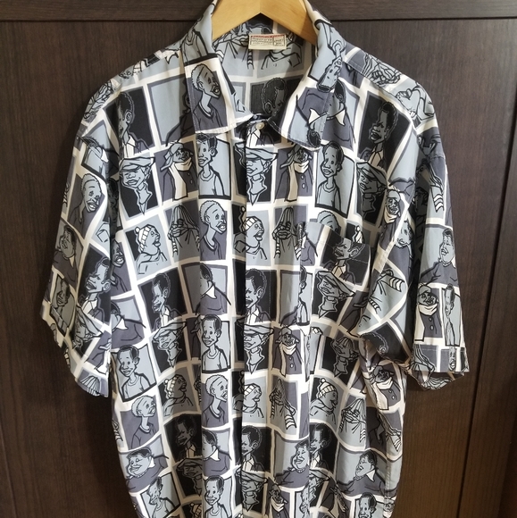 Platinum Fubu button up checkered shirt rare - Picture 1 of 5